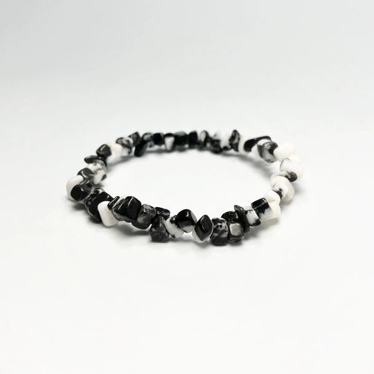 Zebra Jasper Chip Beaded Bracelet