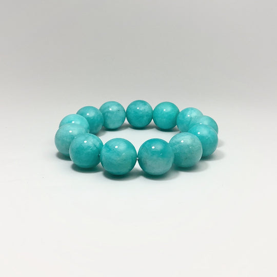 Amazonite Beaded Bracelet - 16mm - High Quality