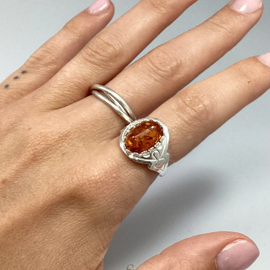 Cognac Amber Ring