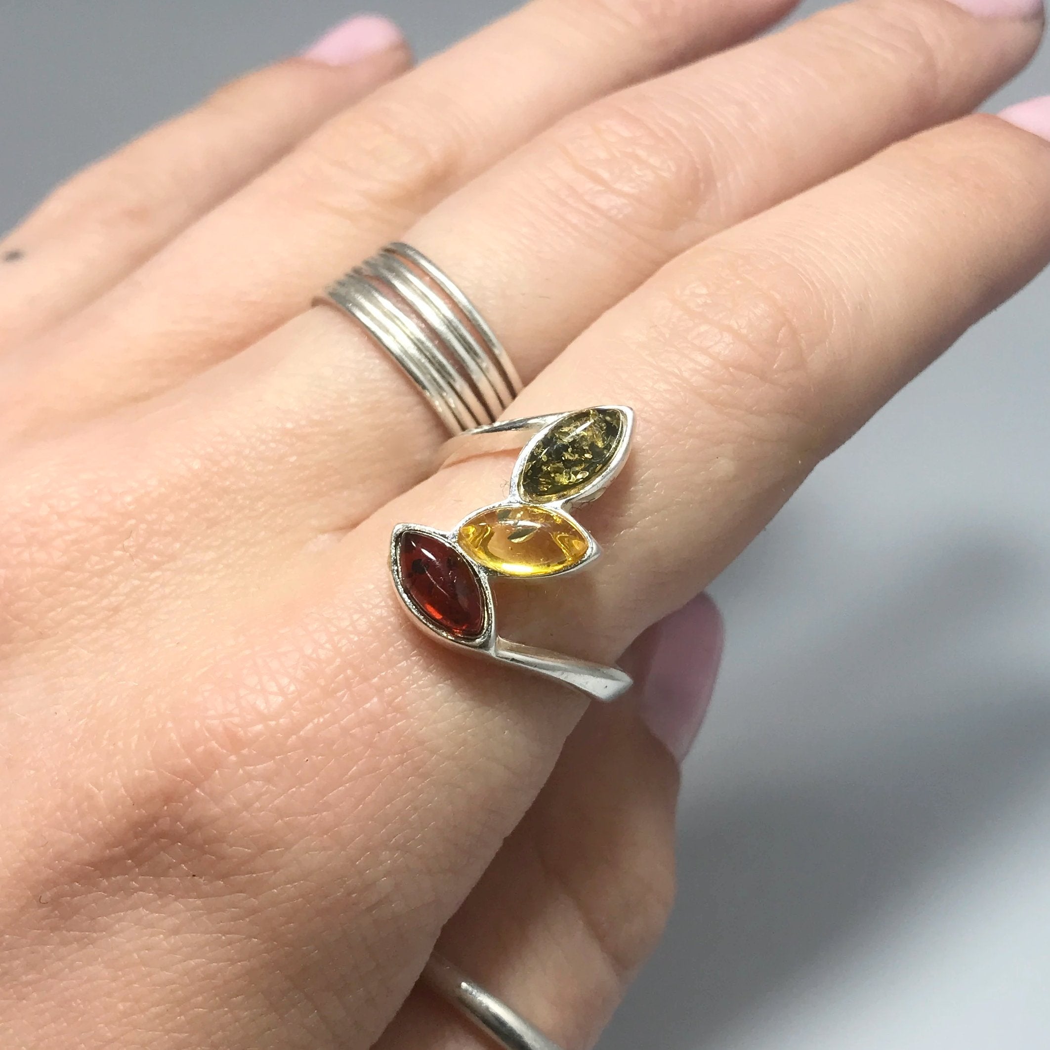 Mixed Amber Ring