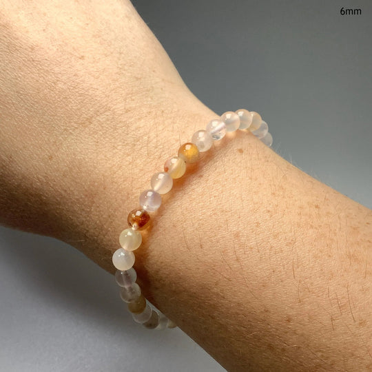 Flower Agate Beaded Bracelet