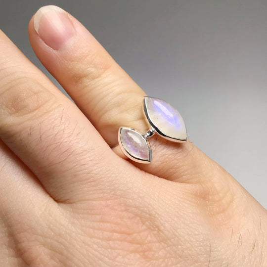 Rainbow Moonstone Ring