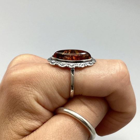 Cognac Amber Ring