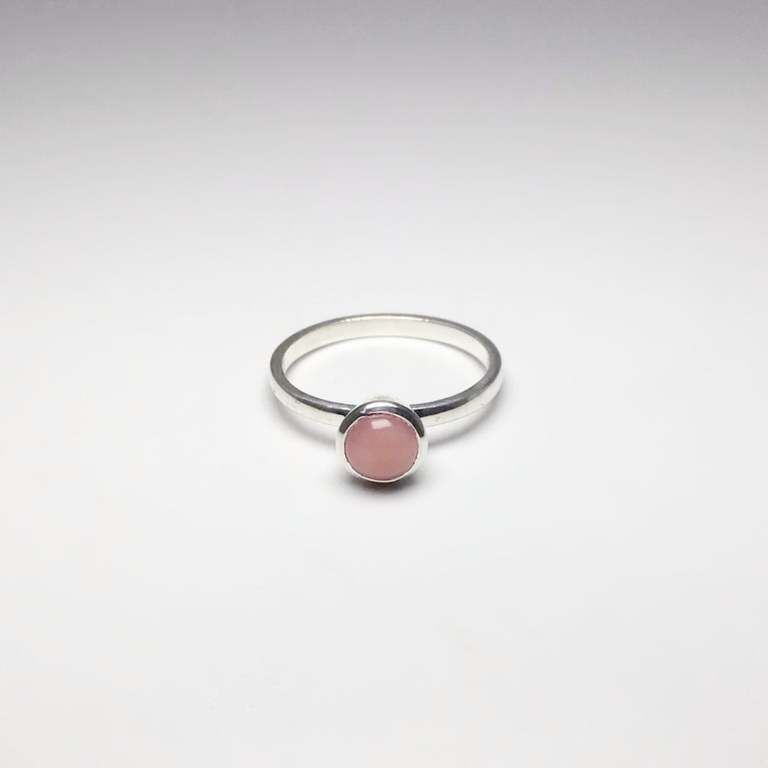 Pink Peruvian Opal Ring