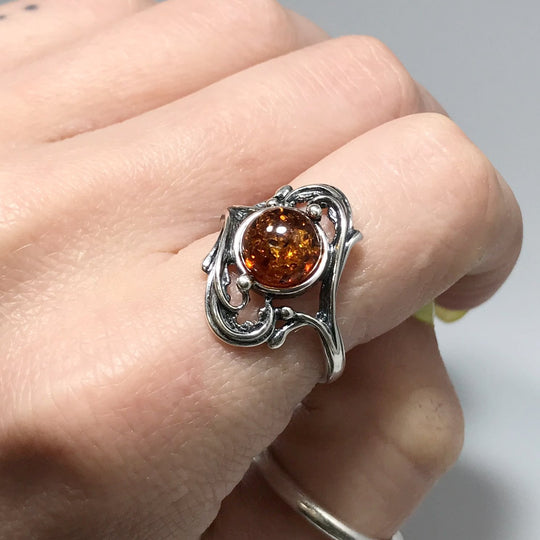 Cognac Amber Ring