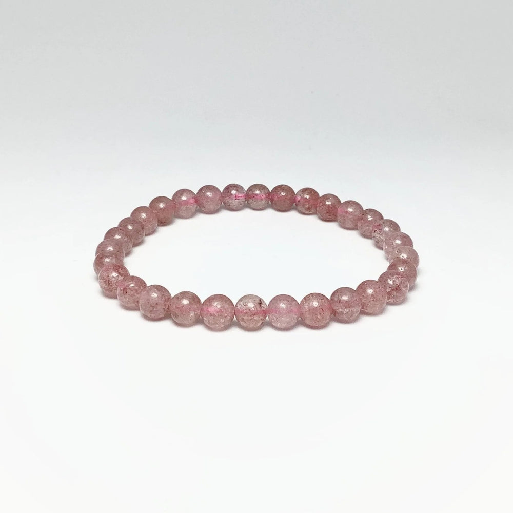 Strawberry Quartz Beaded Bracelet