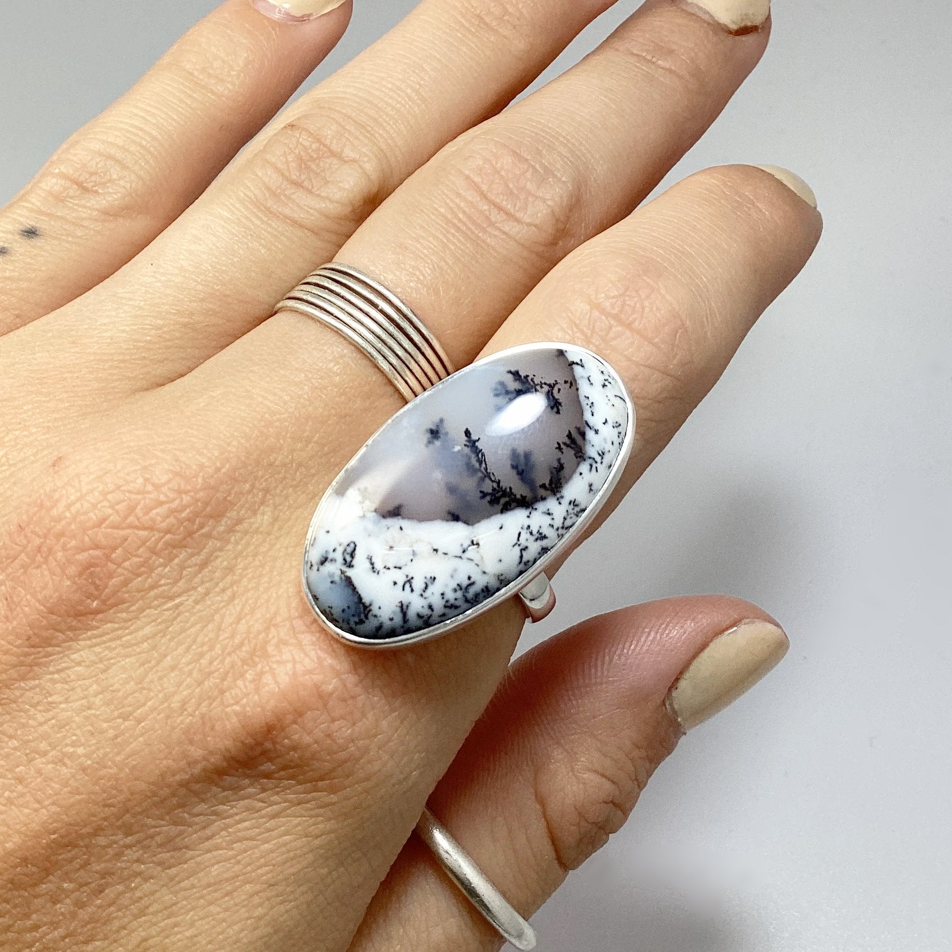 Dendritic Opal Ring