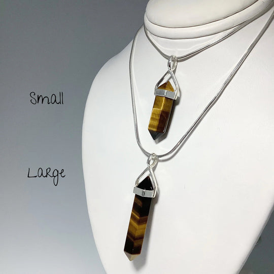 Gold Tiger Eye Double Terminated Point Pendant