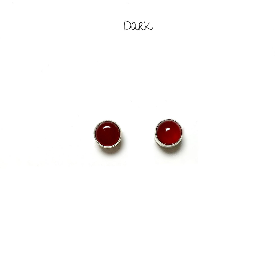 Carnelian Agate Stud Earrings