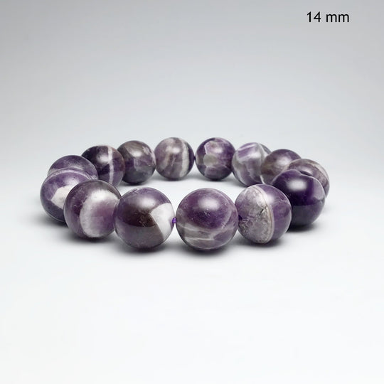 Chevron Amethyst Beaded Bracelet