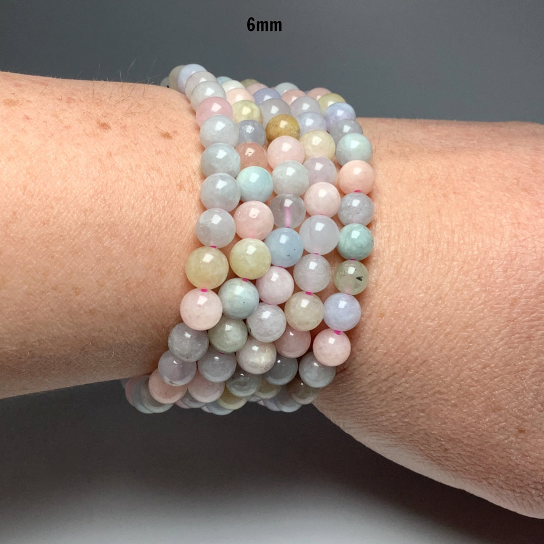 Morganite Beaded Bracelet