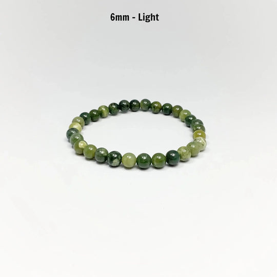 Mixed Green Canadian Jade Beaded Bracelet