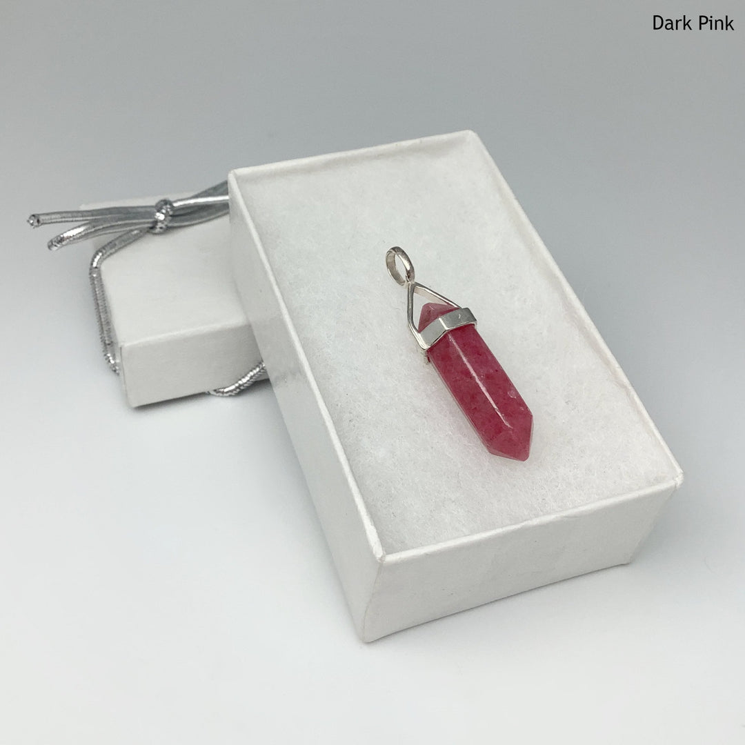 Rhodonite Double Terminated Point Pendant