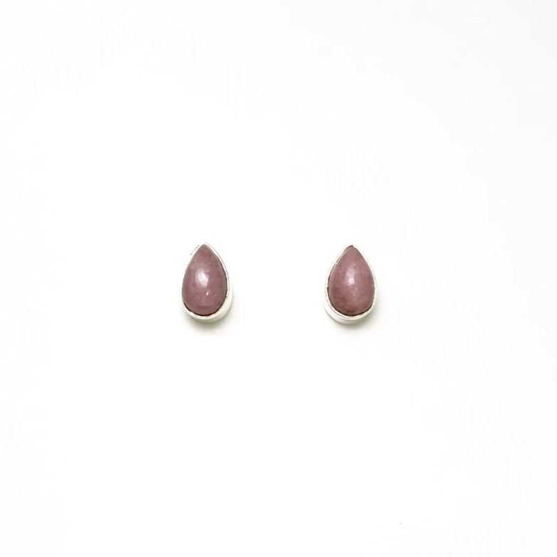 Rhodonite Stud Earrings