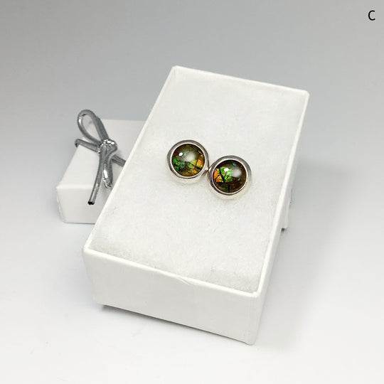 Alberta Ammolite Stud Earrings