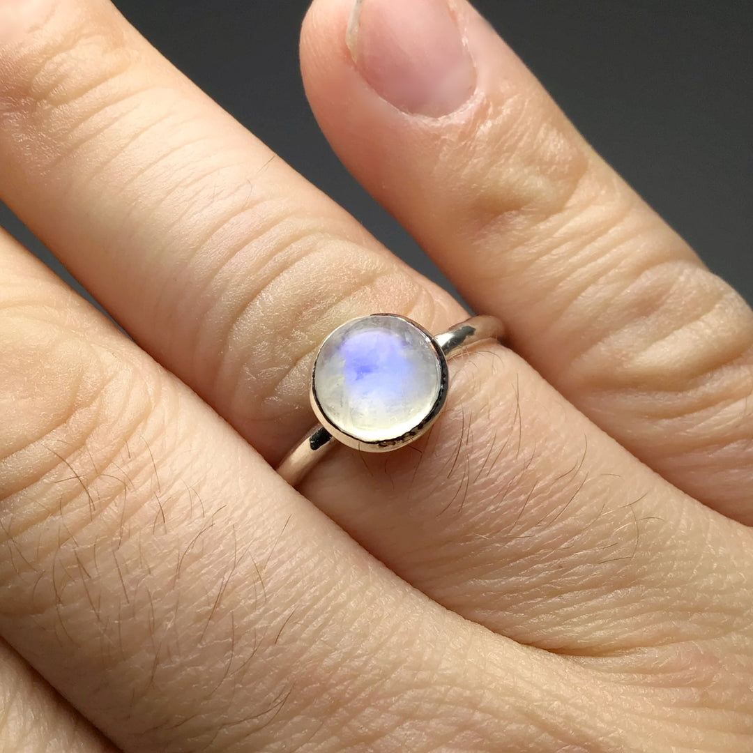 Rainbow Moonstone Ring