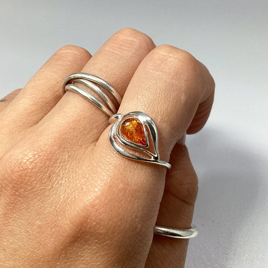 Cognac Amber Ring