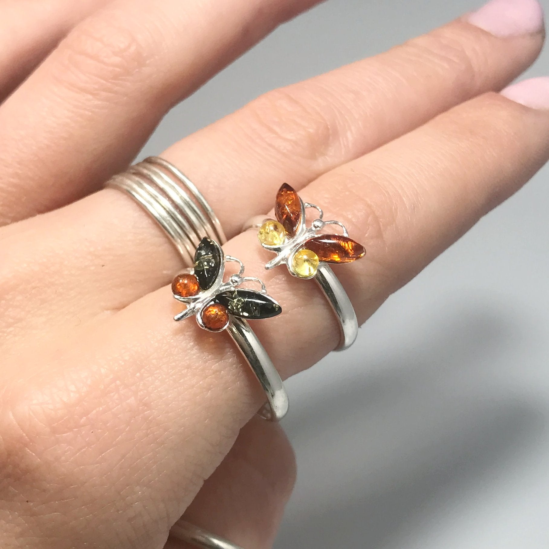 Mixed Amber Ring