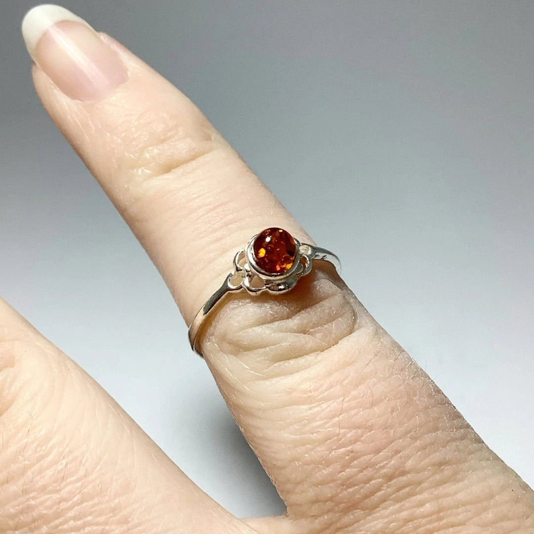 Cognac Amber Ring - Small Sizes