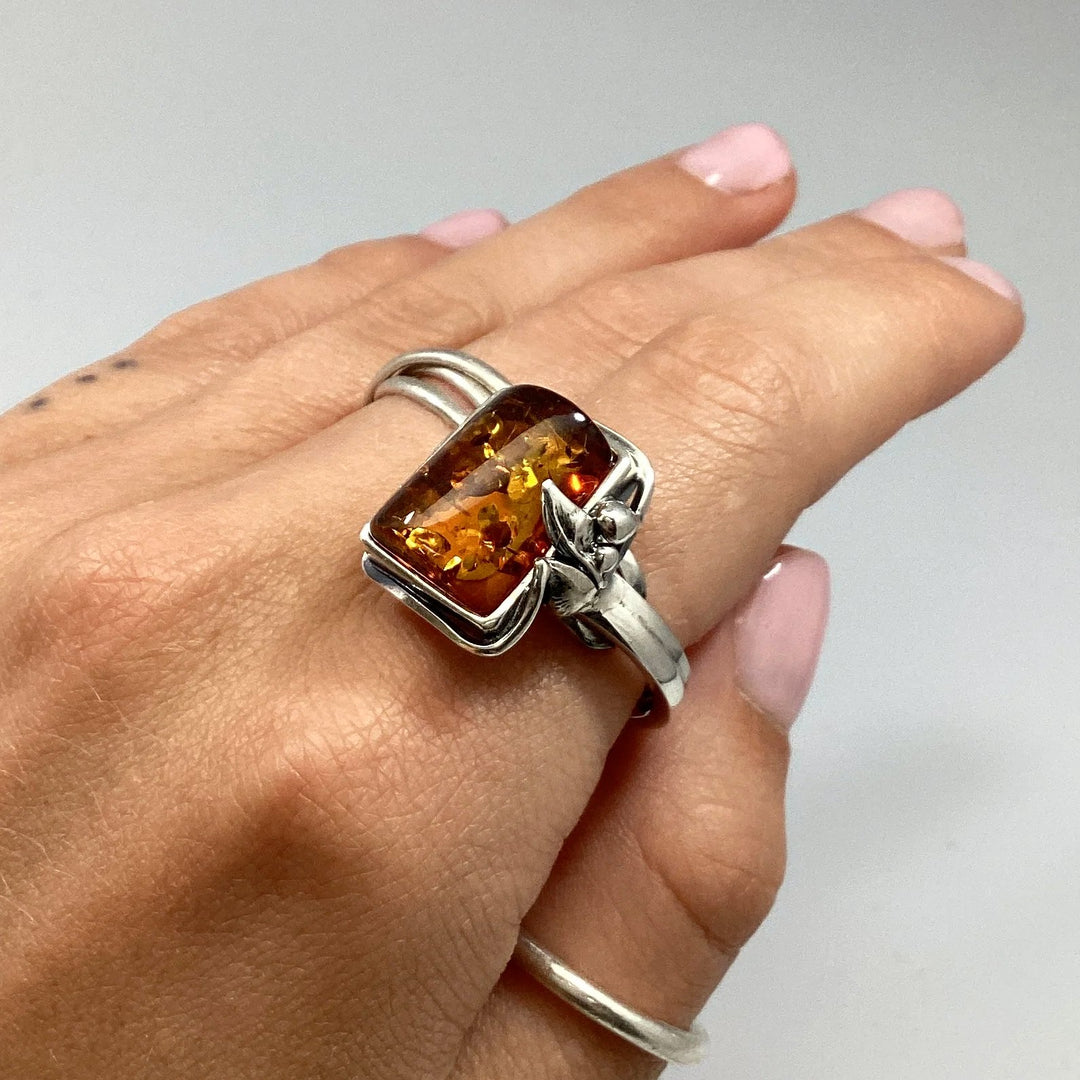 Cognac Amber Ring