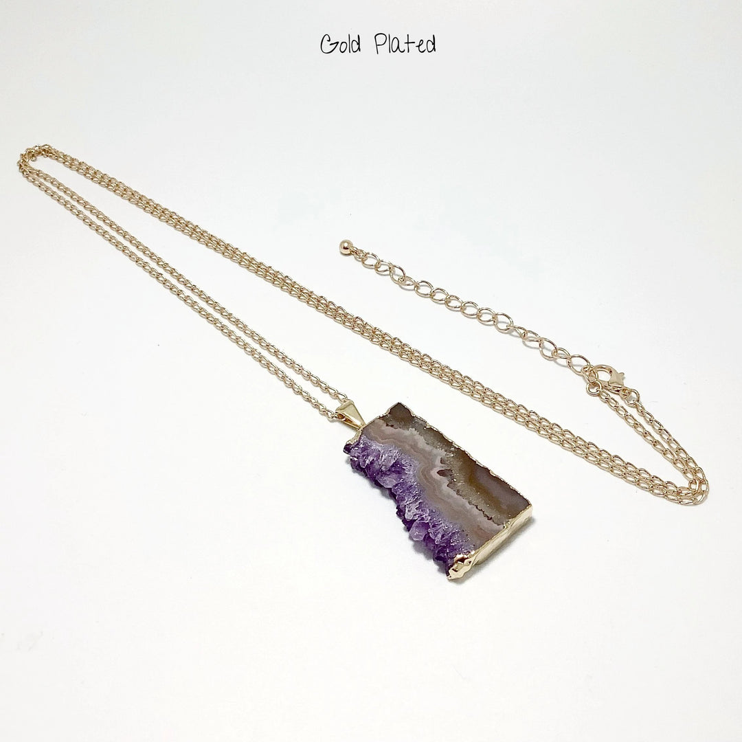 Amethyst Slice Necklace