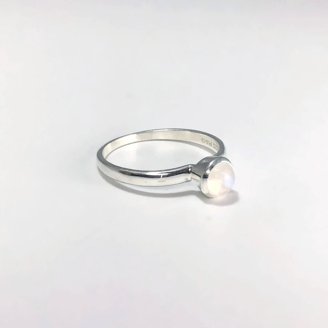 Rainbow Moonstone Ring