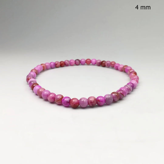 Pink Crazy Lace Agate Beaded Bracelet