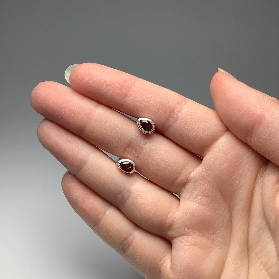 Garnet Stud Earrings