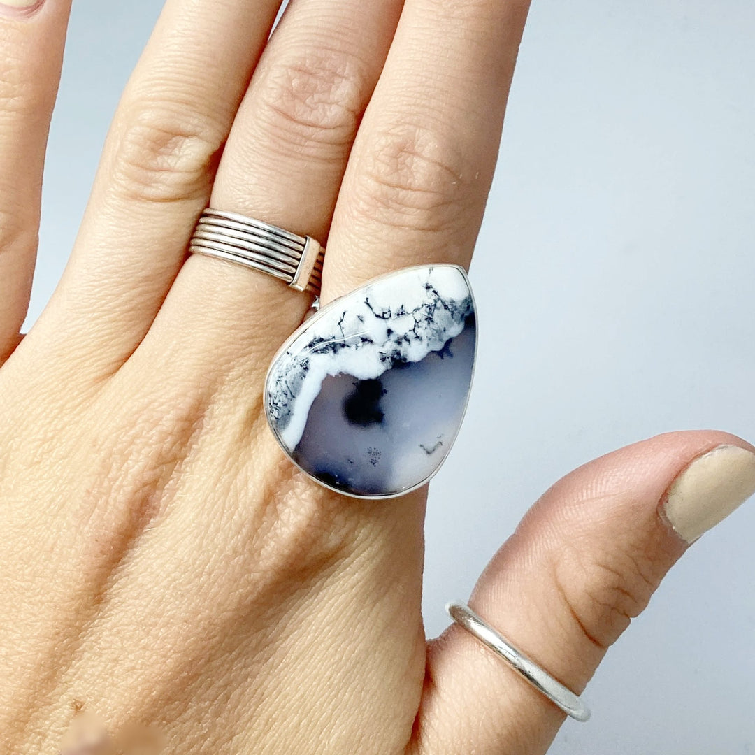 Dendritic Opal Ring