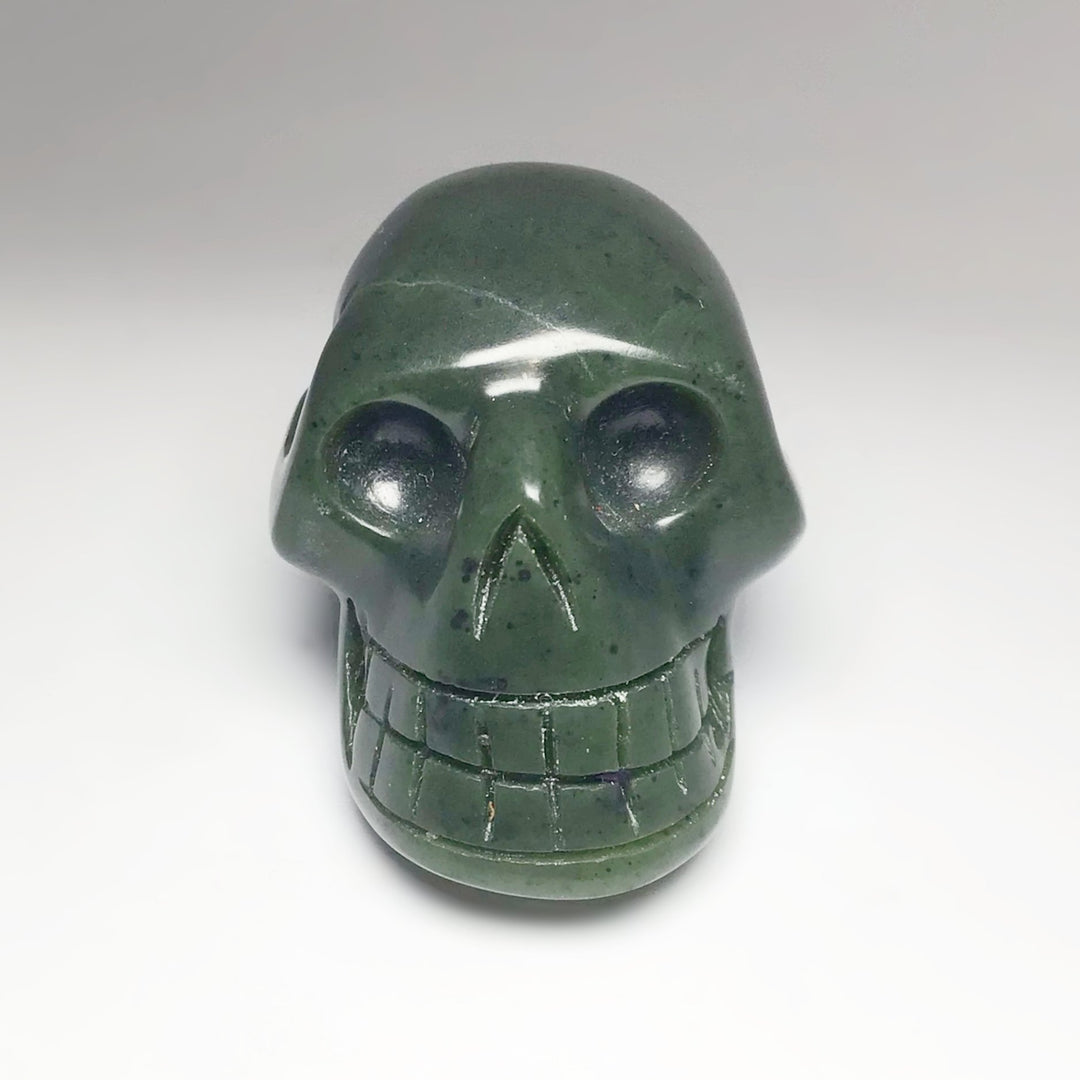 Carved Canadian Jade Skull