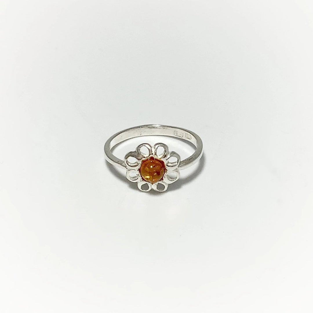 Cognac Amber Ring - Small Sizes