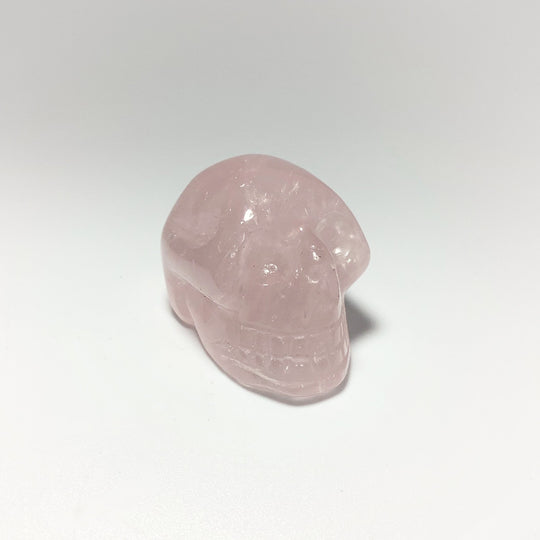 Carved Rose Quartz Skull