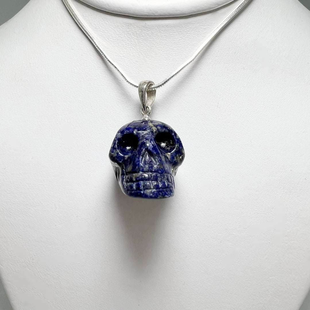 Lapis Lazuli Skull Pendant