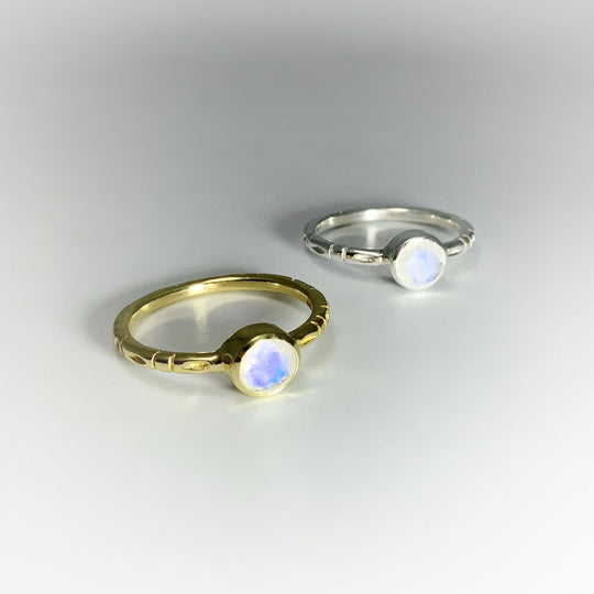 Rainbow Moonstone Ring