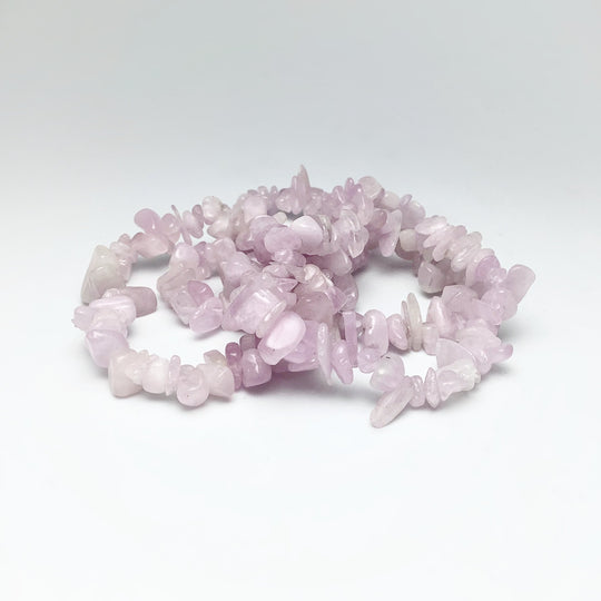 Kunzite Chip Beaded Bracelet