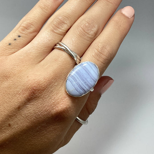 Blue Lace Agate Ring