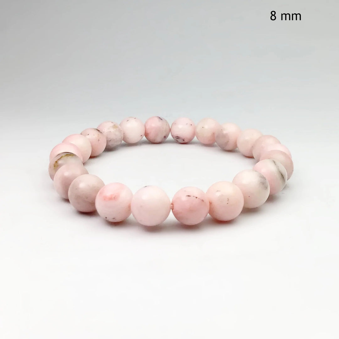 Pink Peruvian Opal Beaded Bracelet