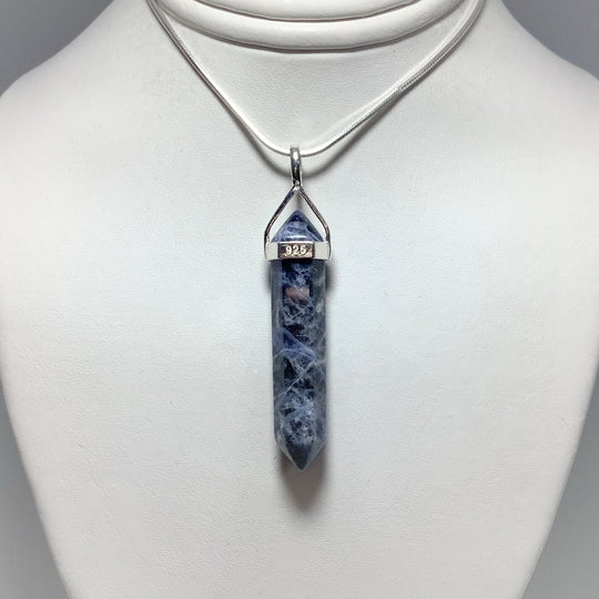 Sodalite Double Terminated Point Pendant