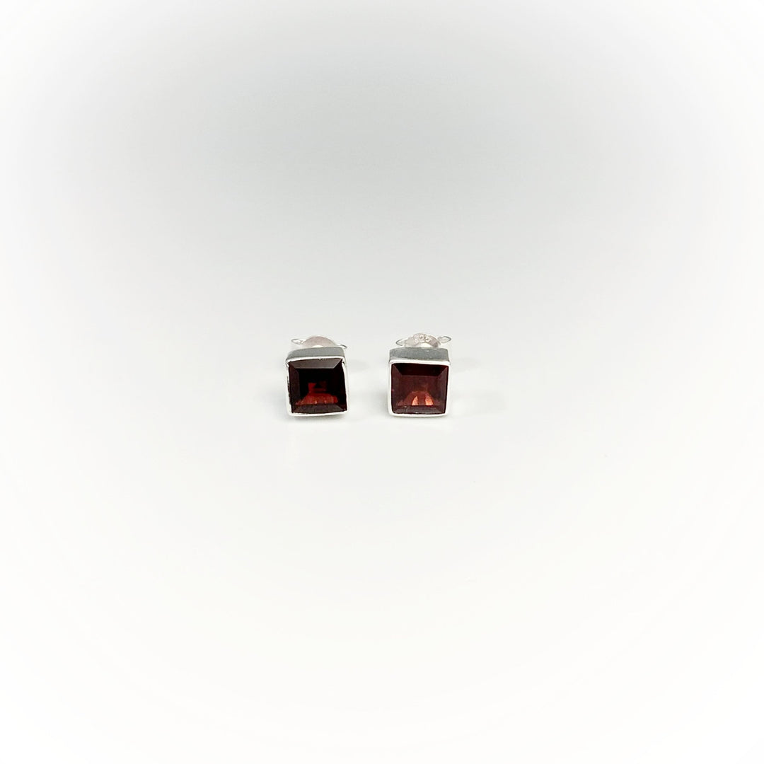 Garnet Stud Earrings