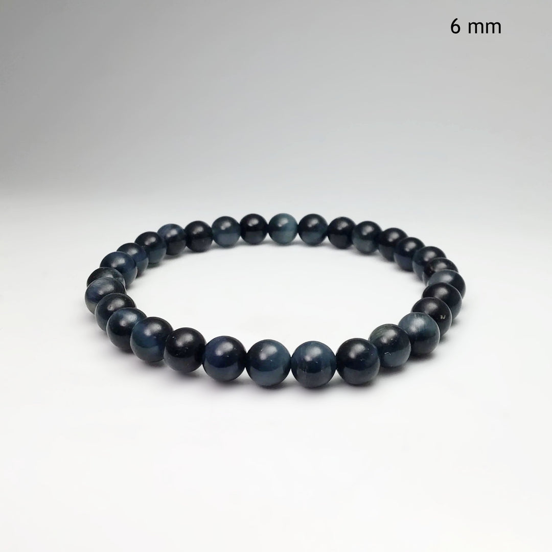 Blue Tiger Eye Beaded Bracelet