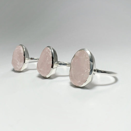 Raw Rose Quartz Ring