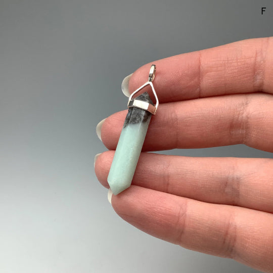 Amazonite Double Terminated Point Pendant