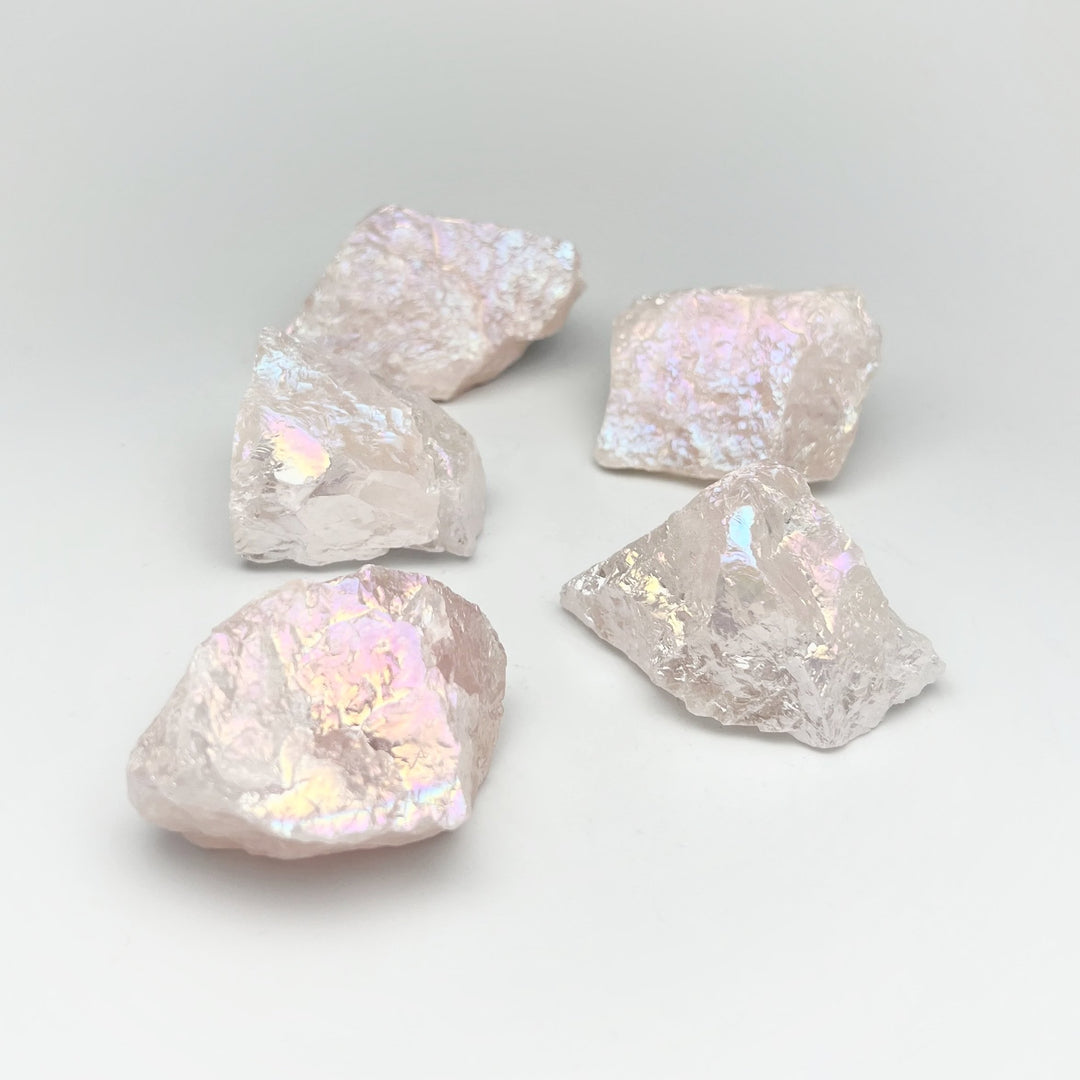 Opalescent Rose Quartz Rough Chunk at $35 Each