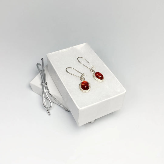 Cognac Amber Earrings