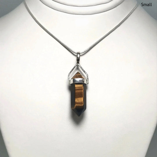 Gold Tiger Eye Double Terminated Point Pendant