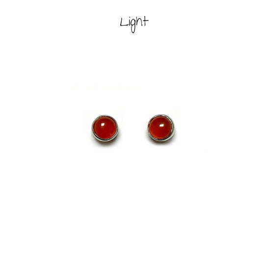 Carnelian Agate Stud Earrings