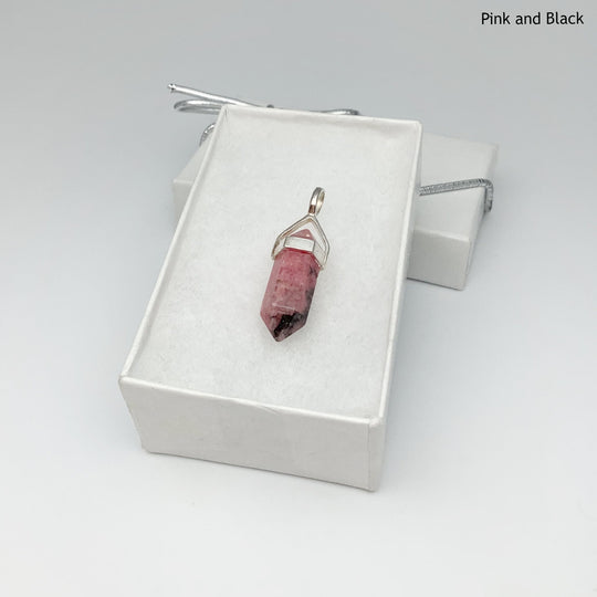 Rhodonite Double Terminated Point Pendant