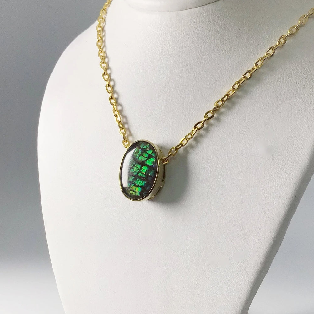 Alberta Ammolite 14K Gold Pendant