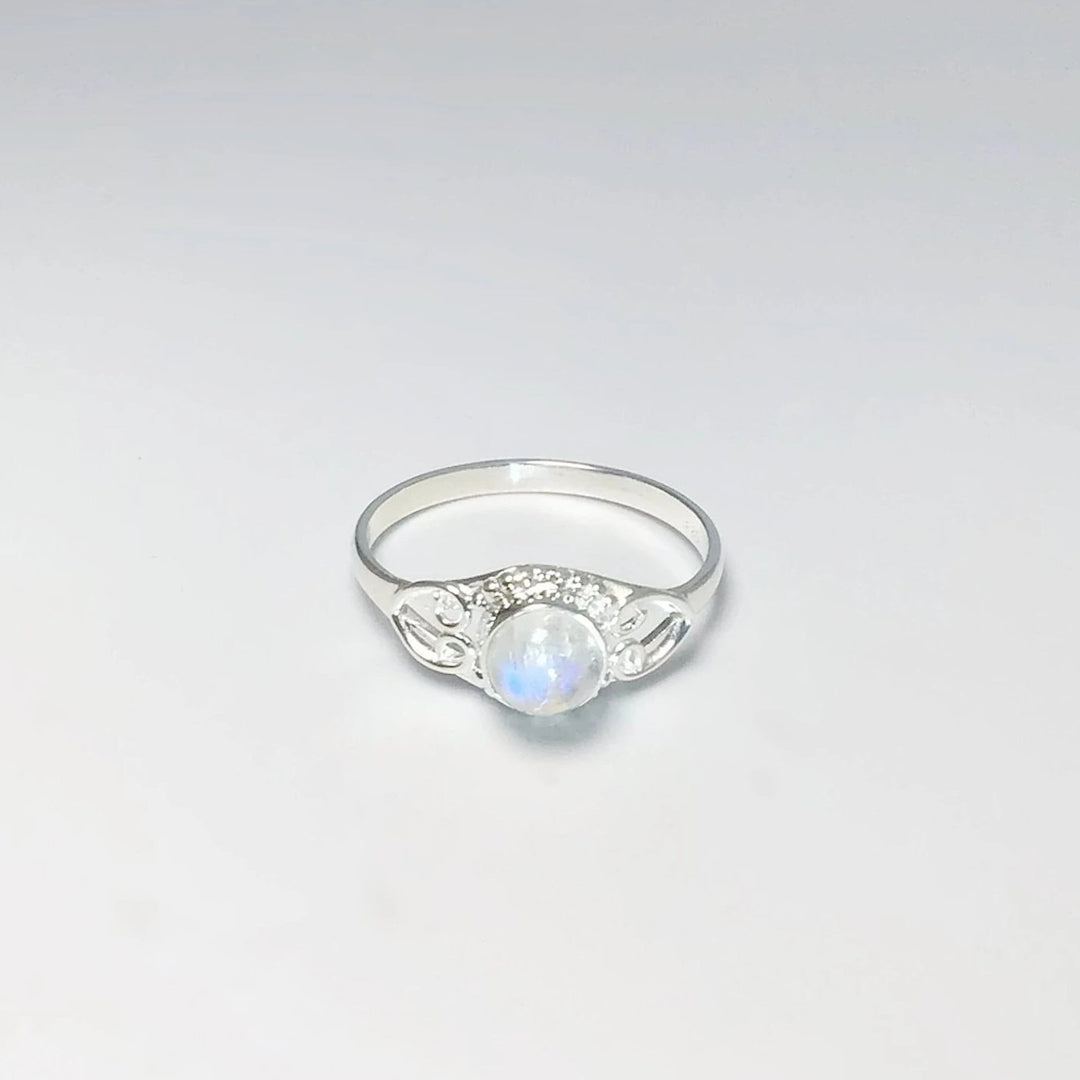 Rainbow Moonstone Ring