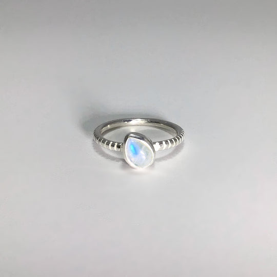 Rainbow Moonstone Ring